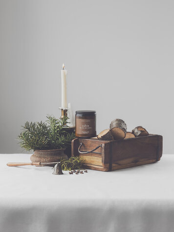 Cabin Wooden Wick Candle