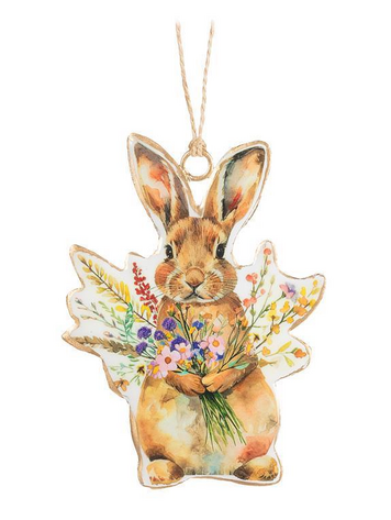 Bunny with Bouquet Ornament