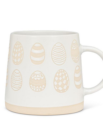 Wide Base Patterned Eggs Mug