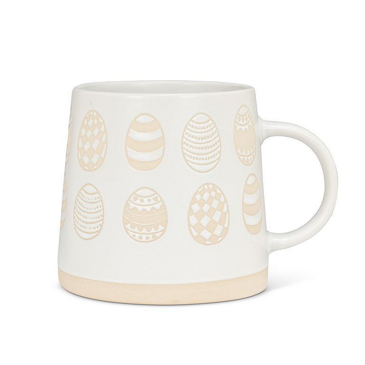 Wide Base Patterned Eggs Mug