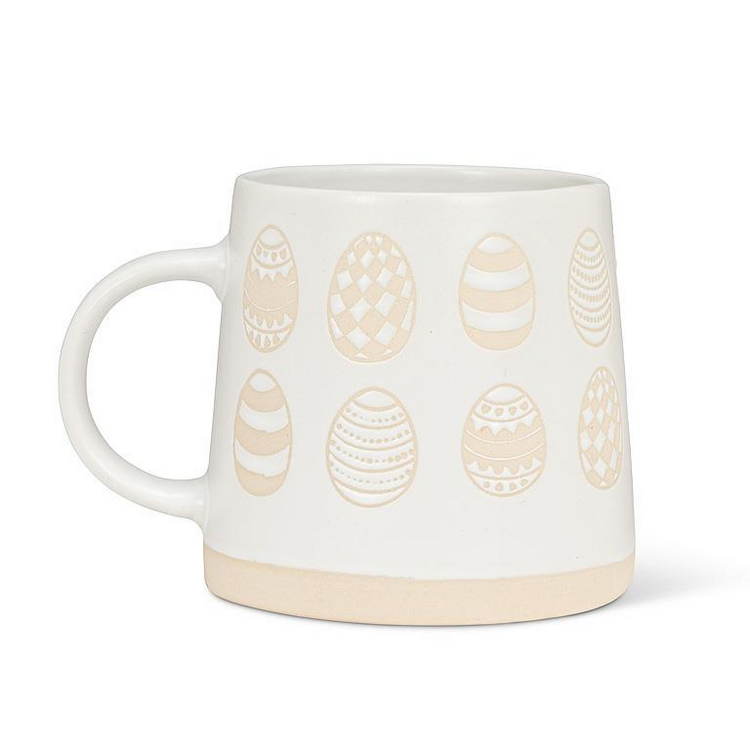 Wide Base Patterned Eggs Mug