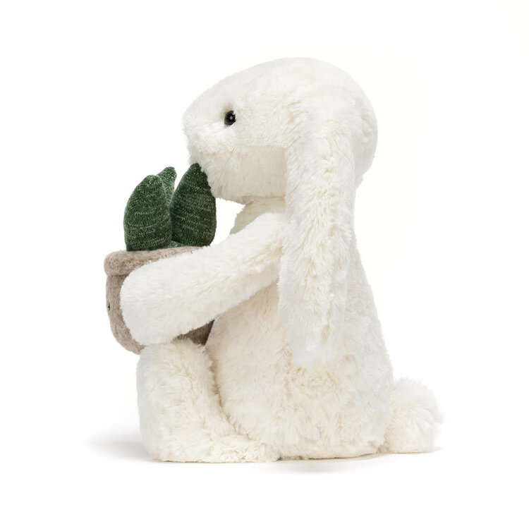 Jellycat Inc Cream Bunny with Plant