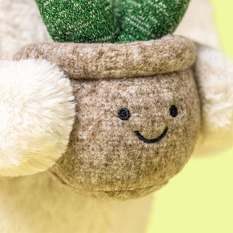 Jellycat Inc Cream Bunny with Plant