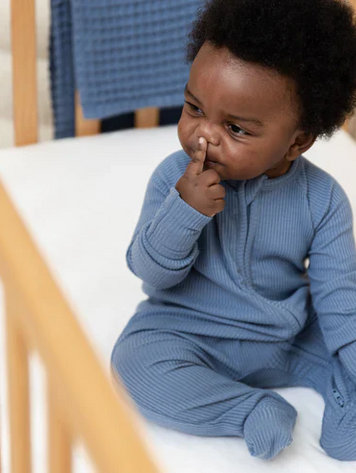 Rib Zip Fit & Beanie Set