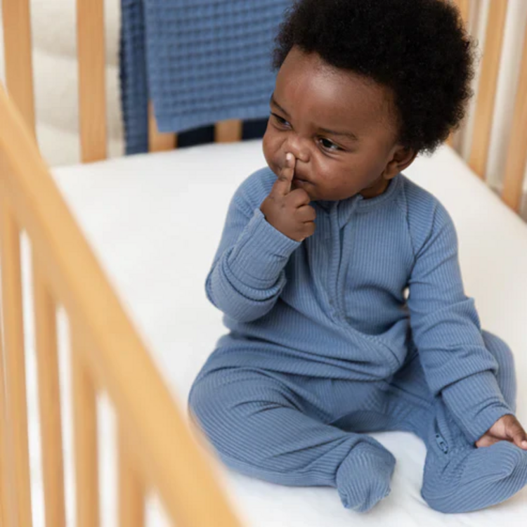 Rib Zip Fit & Beanie Set