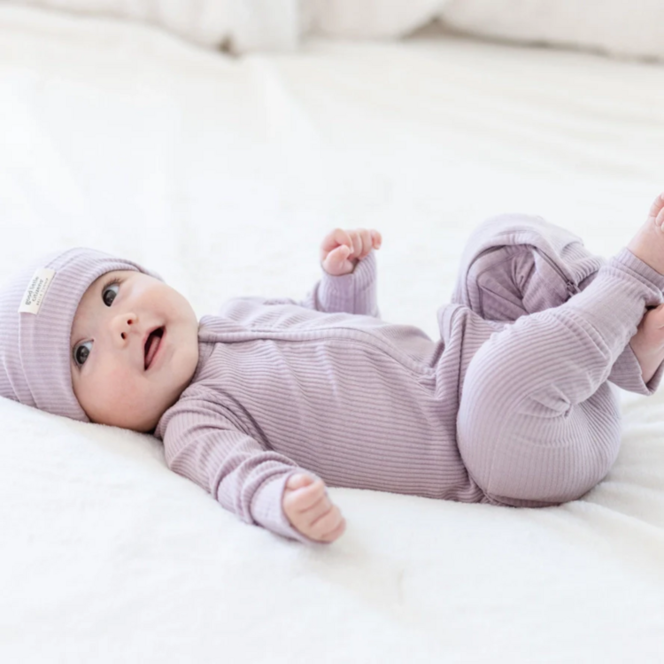 Rib Zip Fit & Beanie Set