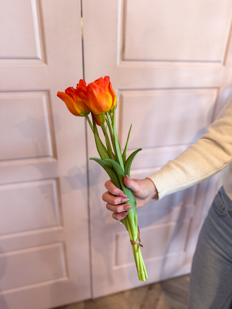 Fresh Touch Parrot Tulip Bundle Orange