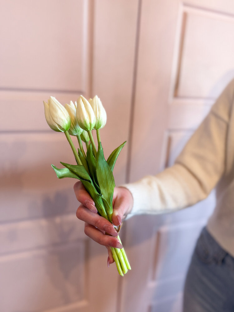 Fresh Touch Mini Tulip Bundle White