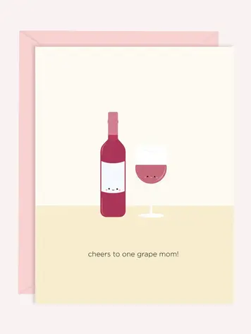 Cheers to One Grape Mom Card
