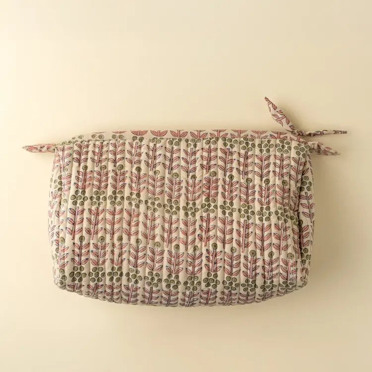 Floria Block Print Pouch