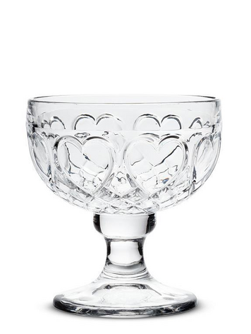 Emboss Heart Pedestal Dish