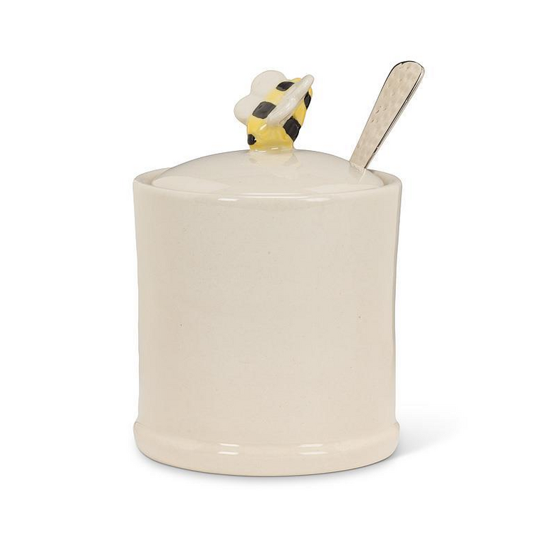 Bee Topped Covered Jam Jar