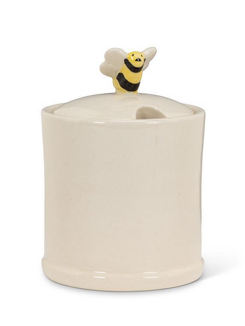 Bee Topped Covered Jam Jar