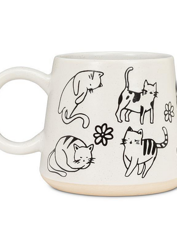 Oversized Mug with Cats
