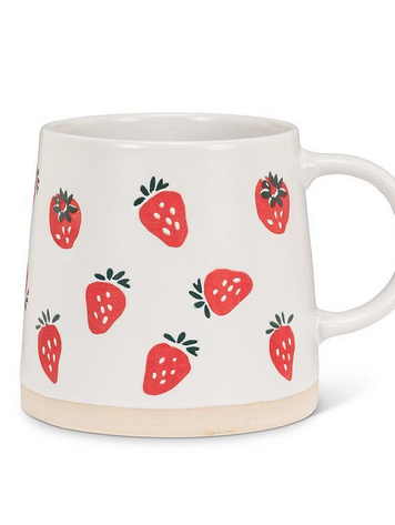 Wide Base Strawberries Mug