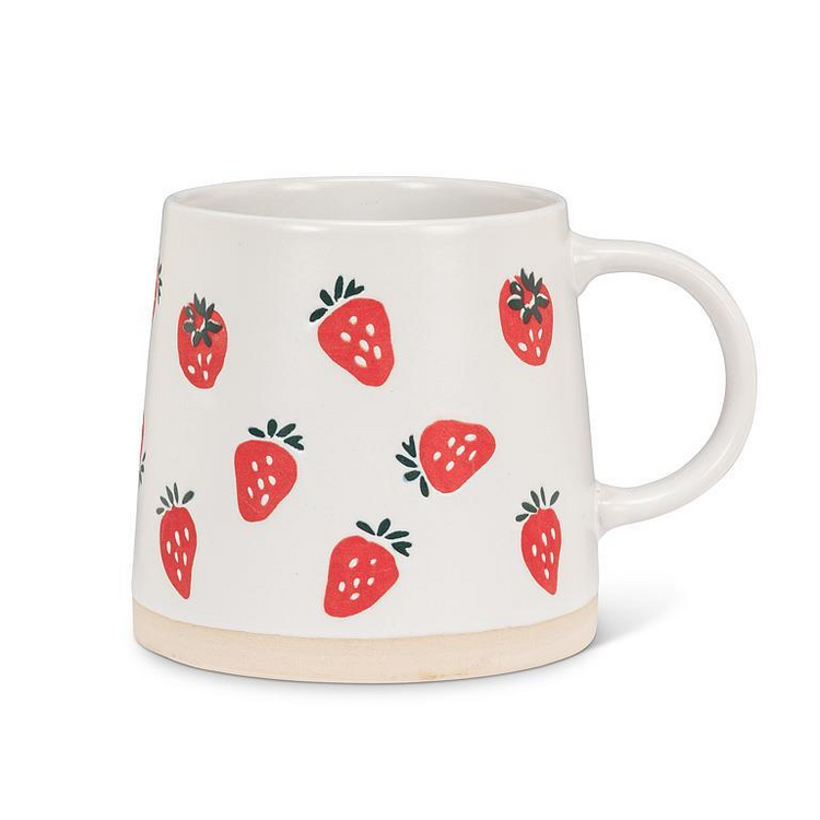 Wide Base Strawberries Mug