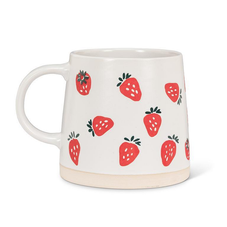 Wide Base Strawberries Mug