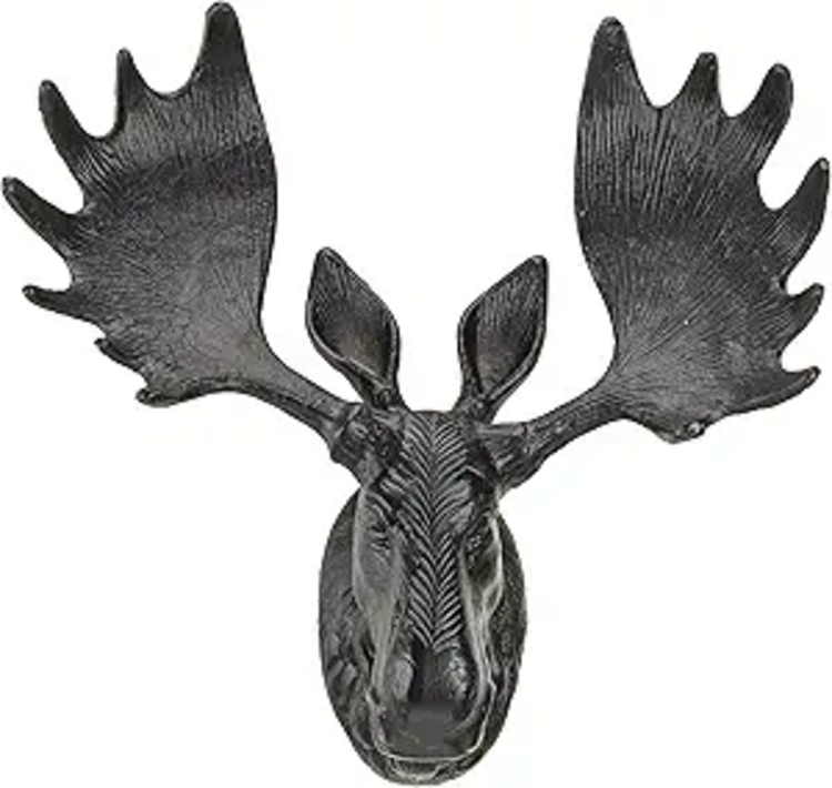 Small Black Moose Head Wall Decor