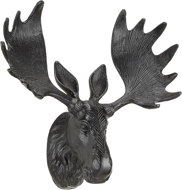 Small Black Moose Head Wall Decor