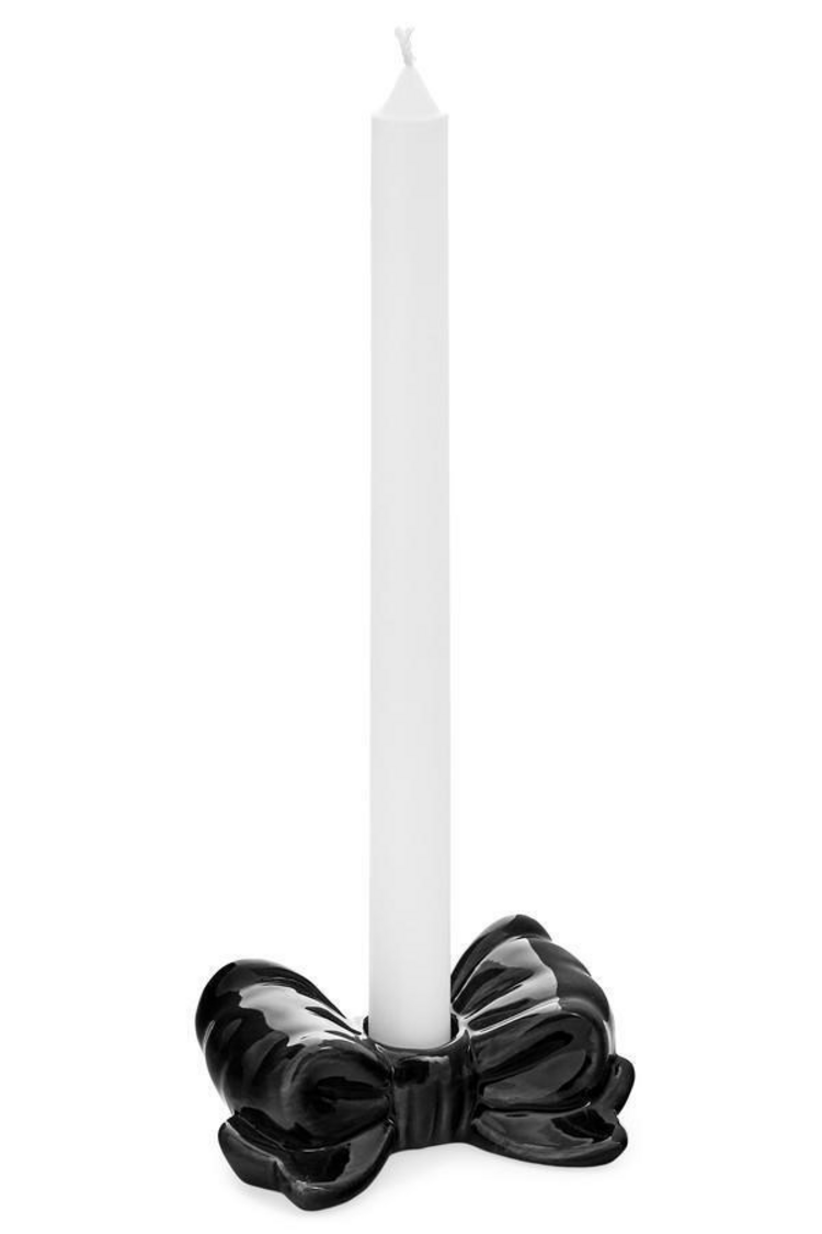 Black Bow Candle Holder