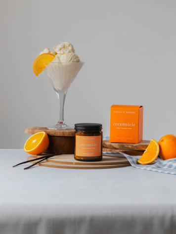 Creamsicle Wooden Wick Candle