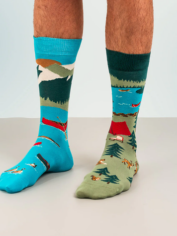 Friday Sock Co. Men's Canada Mountain Scene Socks