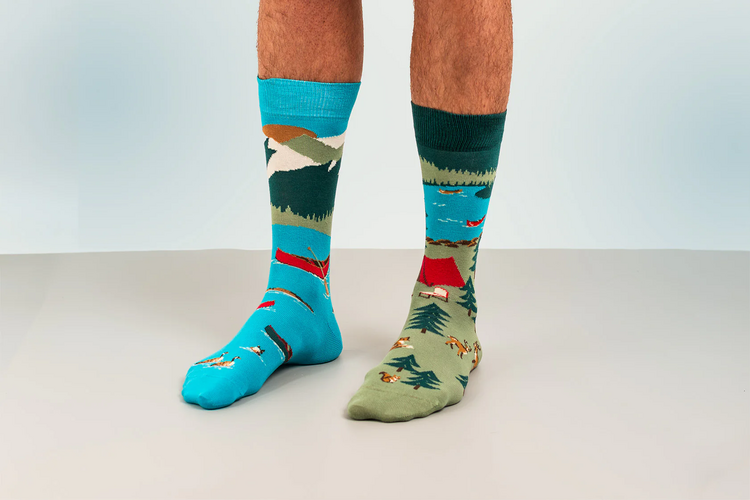 Friday Sock Co. Men's Canada Mountain Scene Socks
