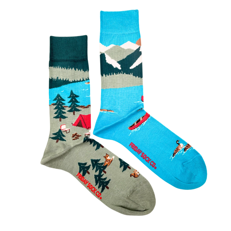 Friday Sock Co. Men's Canada Mountain Scene Socks