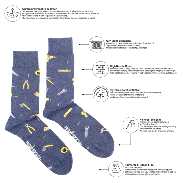 Friday Sock Co. Men's Construction Socks