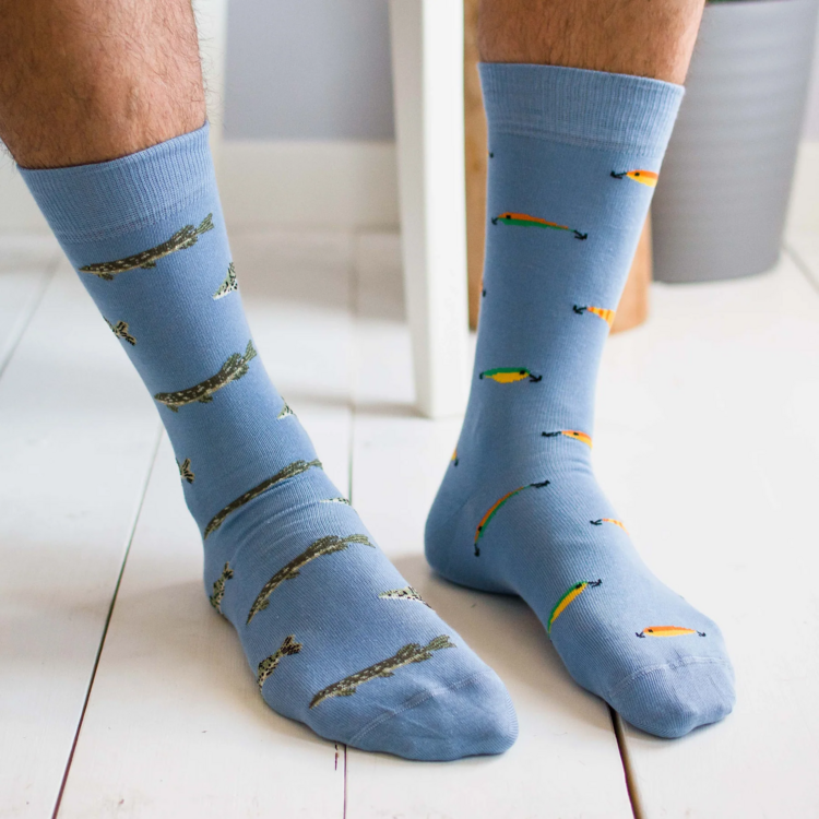 Friday Sock Co. Men's Fish & Fishing Lure Socks