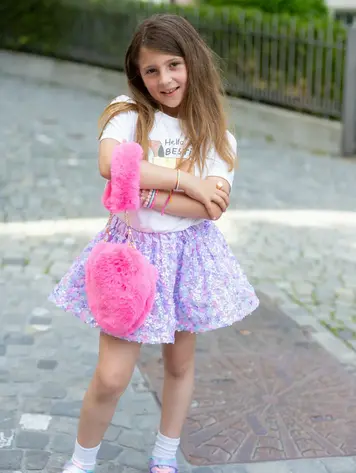 Pinky Promise Furry Fuchsia Purse