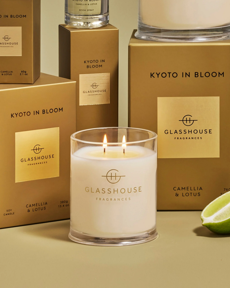 Glasshouse Fragrances Australia Kyoto in Bloom 13.4 oz. Candle