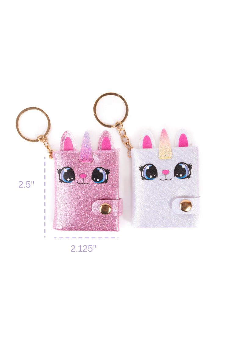 Mini Sparkly Friends Keychain Journal