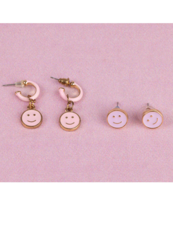 All Smiles Earrings, 2 Sets