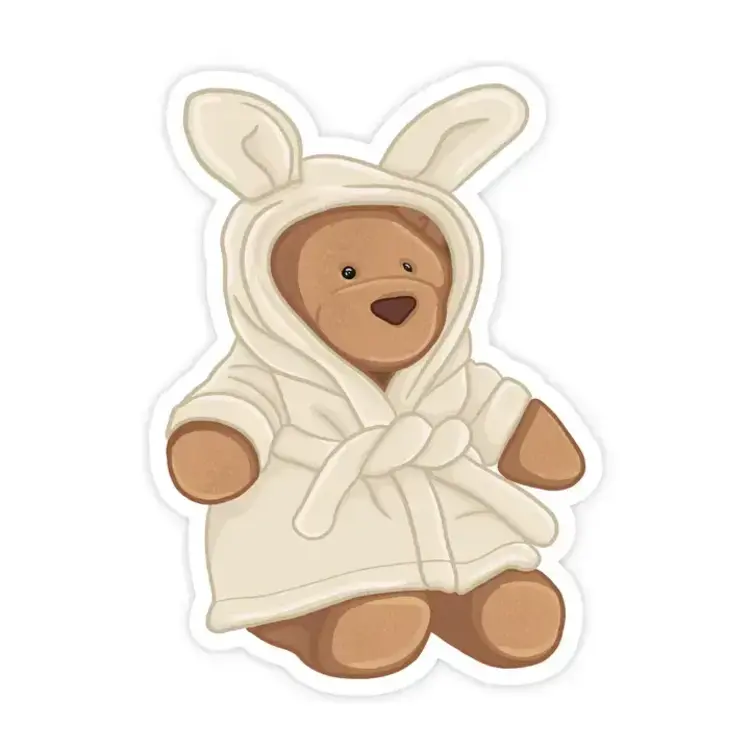 Cozy Robe Bear Jelly Sticker