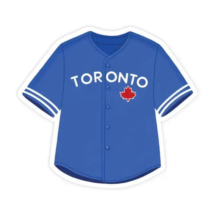 Blue and White Hockey Jersey Sticker