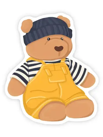 Nautical Fisherman Bear - Vinyl Sticker