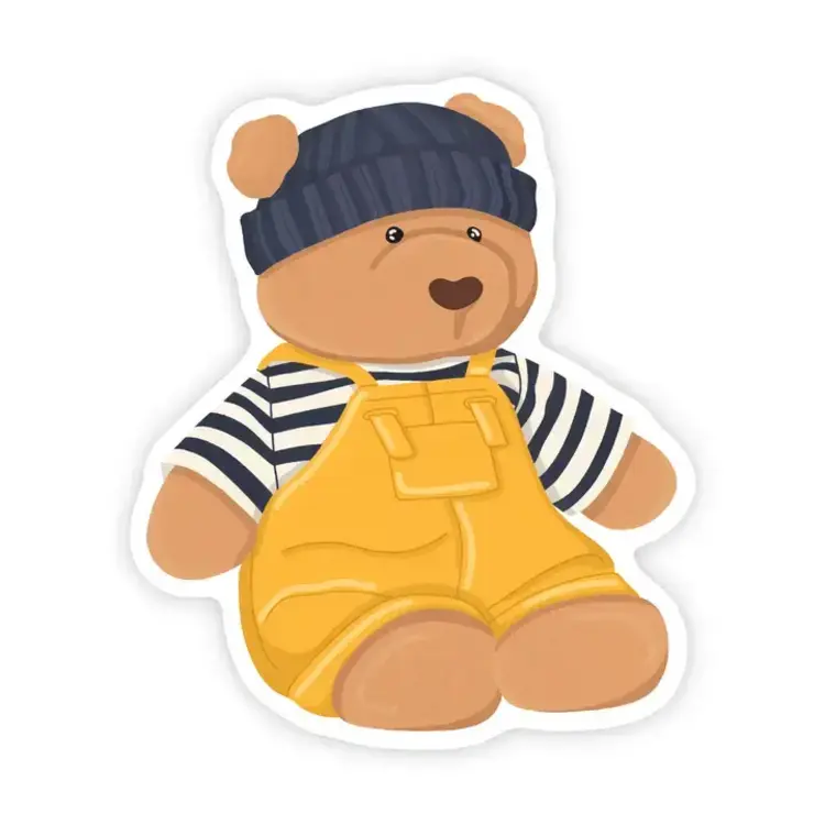 Nautical Fisherman Bear - Vinyl Sticker