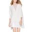 HALSTON HALSTON / Long Sleeve Dress with Sequin Cuffs and Skirt