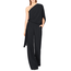 HALSTON HALSTON / Asym Slv Wide Leg Jumpsuit