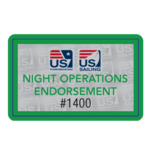 Night Operations Endorsement Sticker