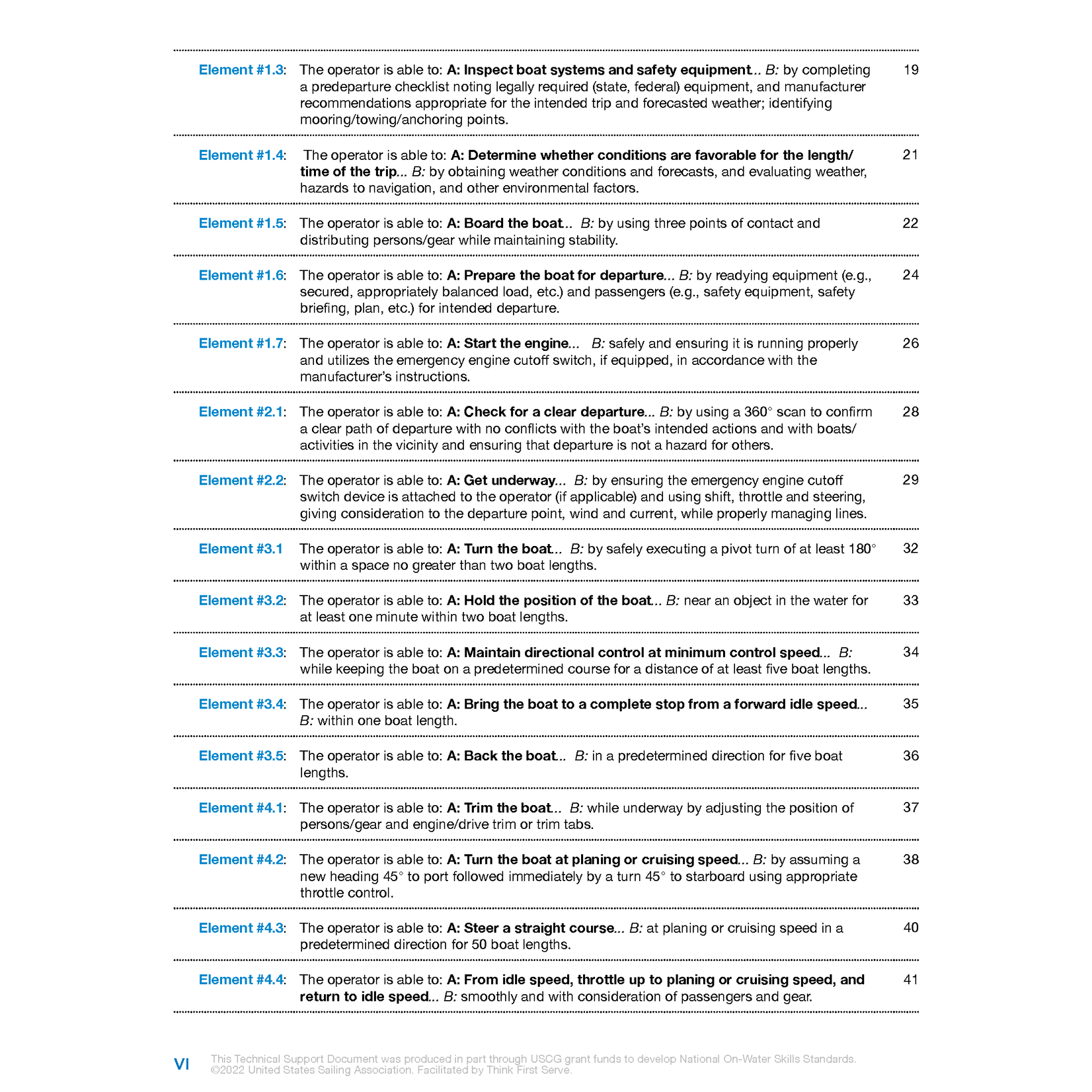 NOWS: EDU-1 Powerboating Technical Support Document