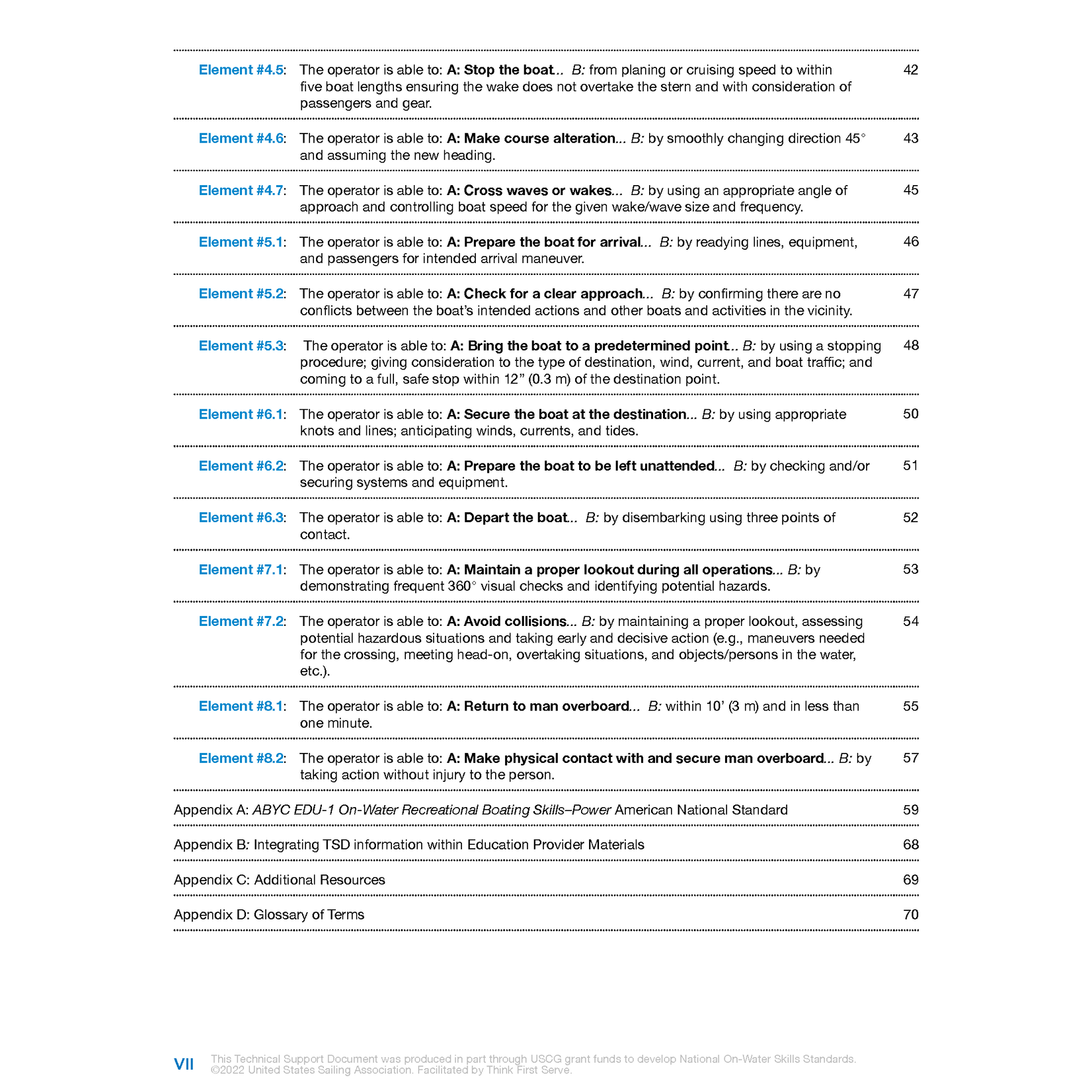 NOWS: EDU-1 Powerboating Technical Support Document