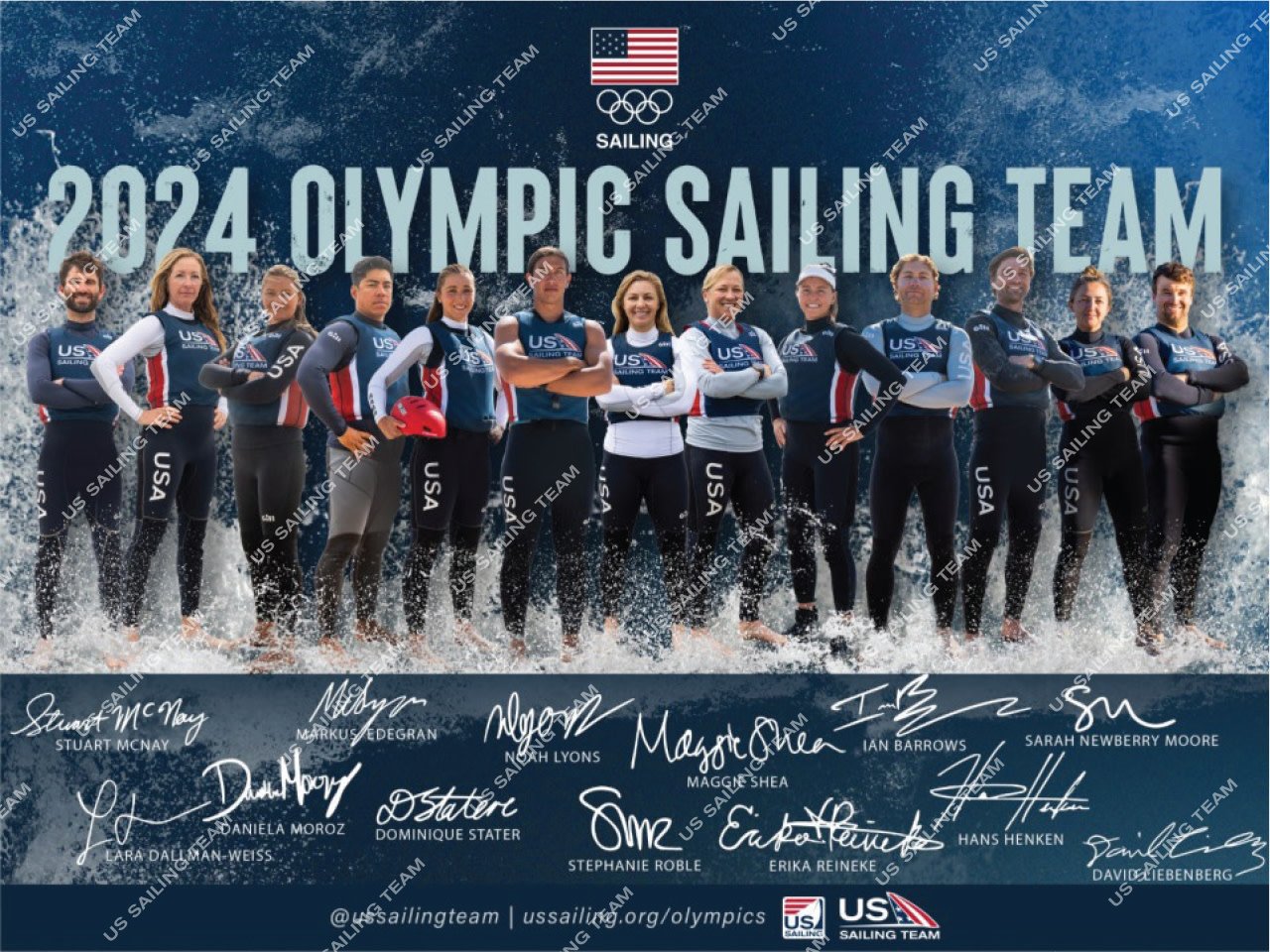 2024 Olympic Sailing Team Poster US Sailing Store