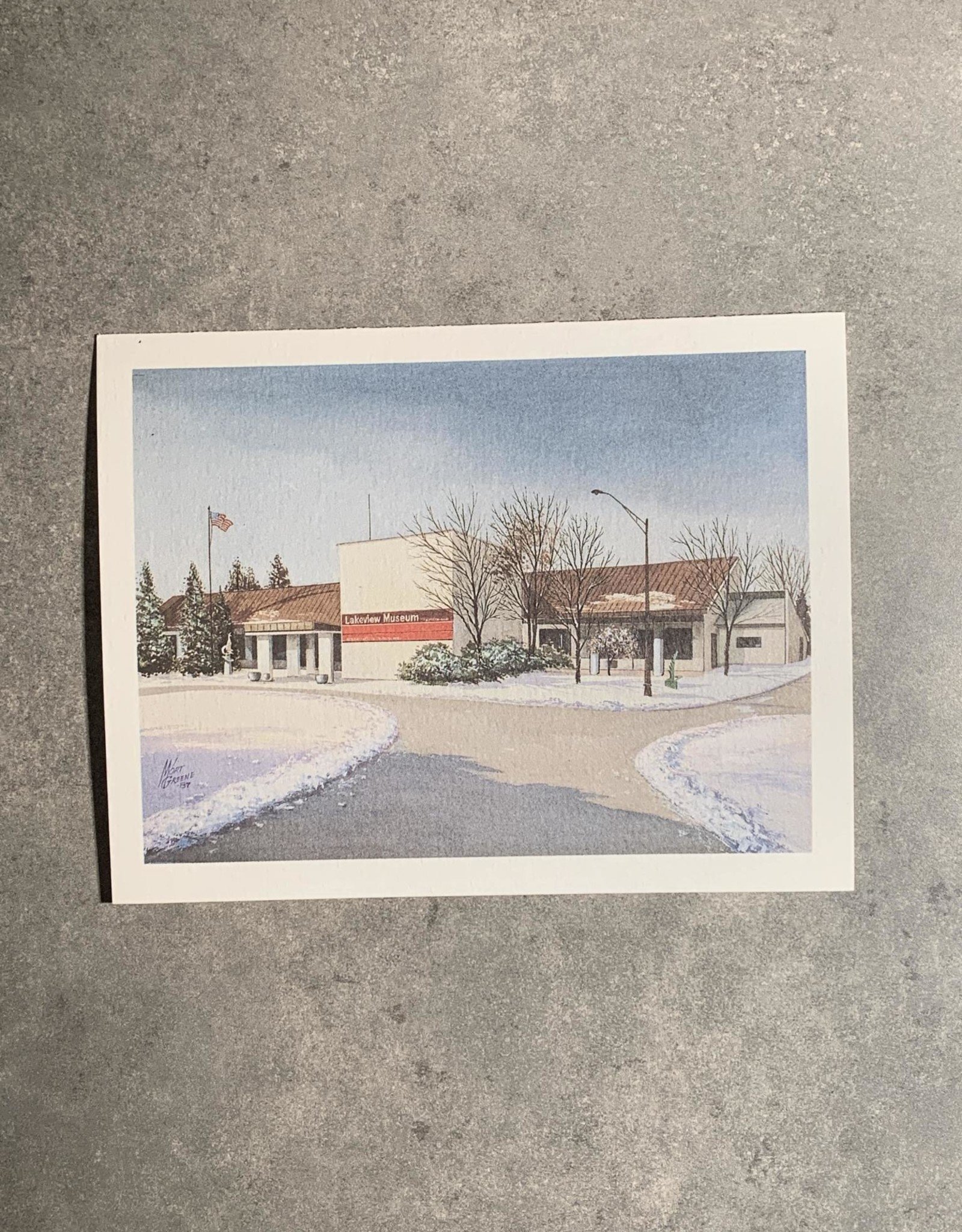 UA Merch Peoria Note Card by Mort Greene Lakeview Museum