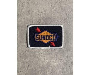 SUNOCO GAS OIL EMBROIDERED PATCH BLUE ADVERTISING UNIFORM 2 3/4" x 2" 