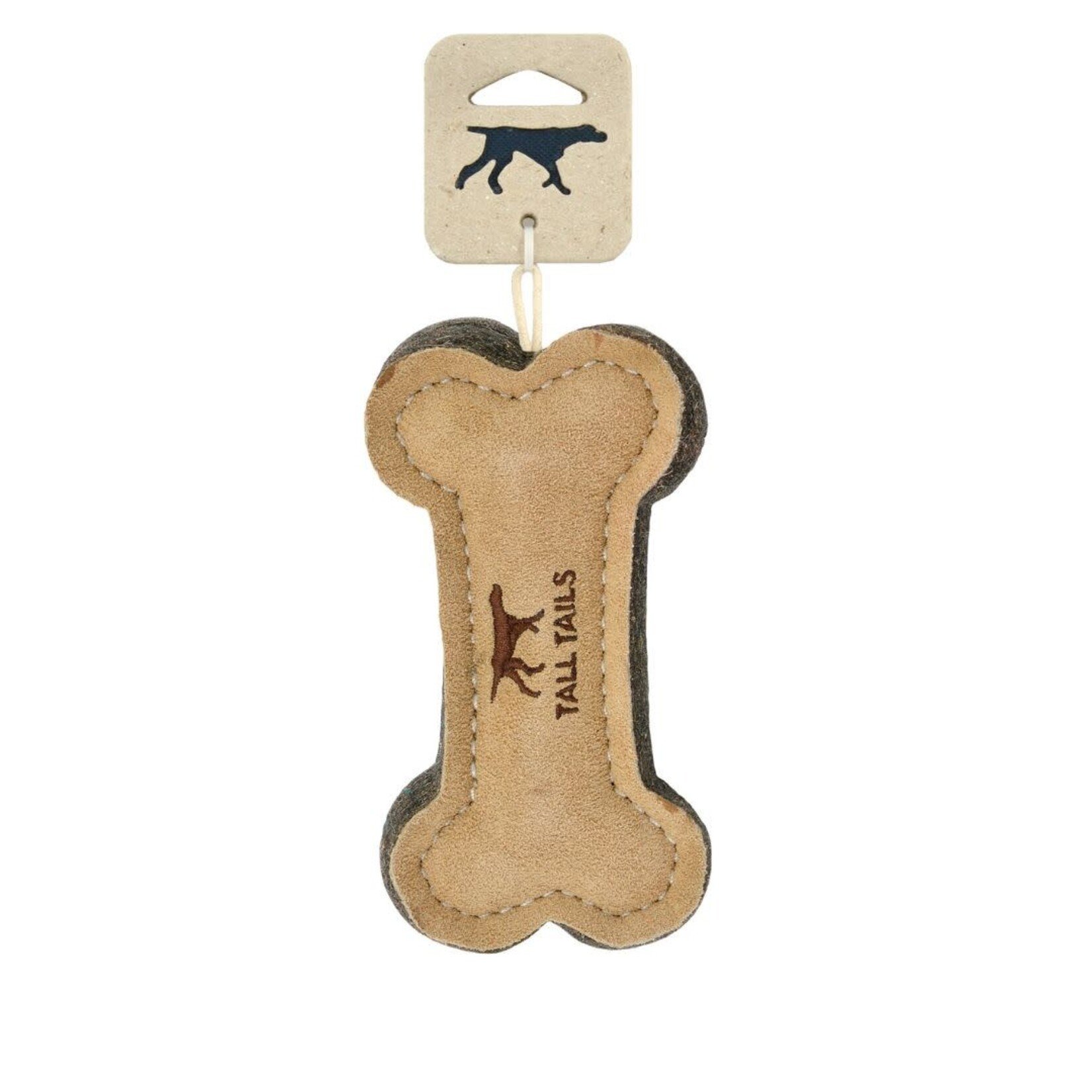 Tall Tails Tall Tails Natural Leather & Wool Bone Toy