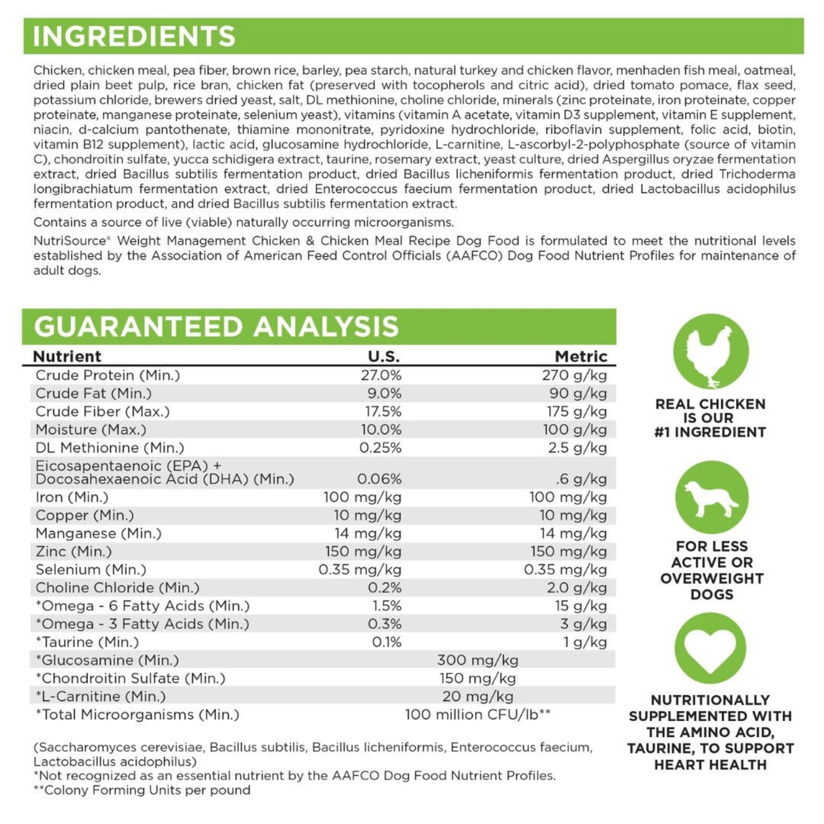 NutriSource NutriSource Weight Management Recipe