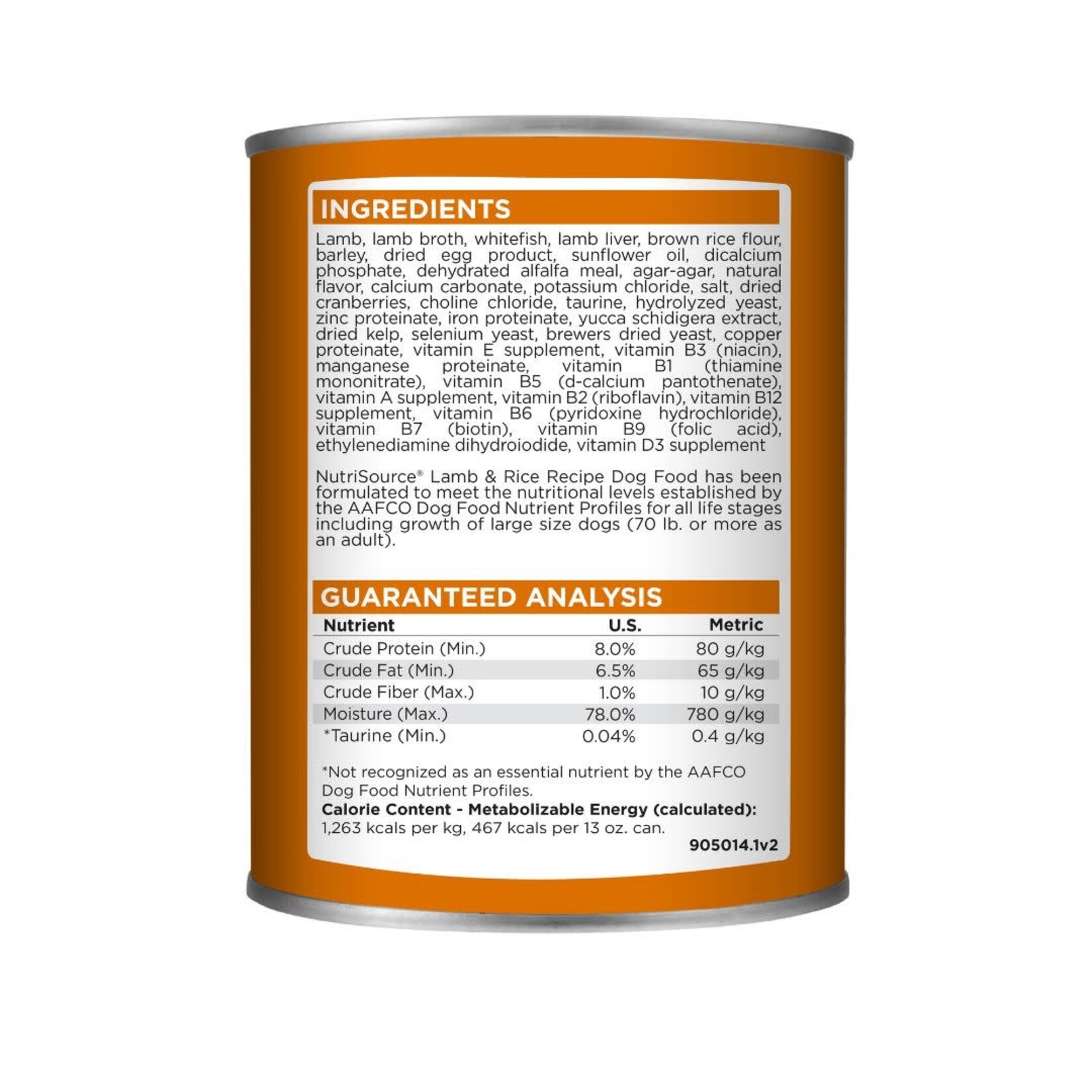 NutriSource NutriSource Lamb & Rice Recipe Canned Dog Food