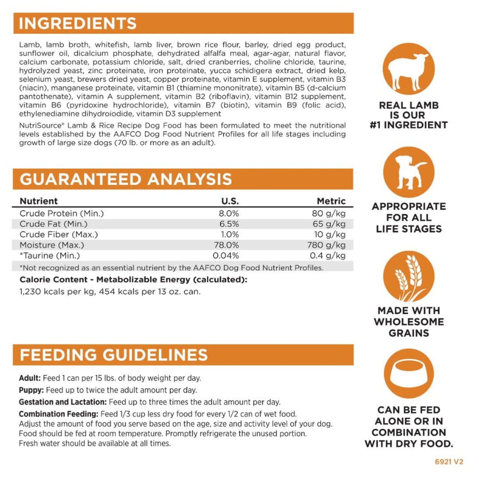 NutriSource NutriSource Lamb & Rice Recipe Canned Dog Food